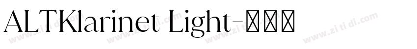ALTKlarinet Light字体转换
